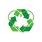 Love recycling icon - eco-friendly logo