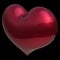 Love red heart shape symbol glossy valentine design element
