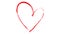 Love Red heart vector valentines day collection shape romance romantic wedding sketch drawn vectors brush outline