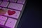 Love and Relationship or Customer Experiences Concept. Happy Client Sending a Heart Symbol on Computer Keyboard