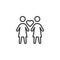 Love and relationship line icon