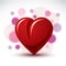 Love and romance symbolic object, Dimensional purple heart decor