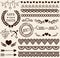 Love, romance and wedding design elements. Vector set.