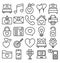 Love, Romance and Wedding Vector icons set that can be easily modified or edit Love, Romance and Wedding Vector icons set that ca