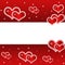 Love,romantic,red background with cute hearts