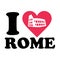 Love rome logo with coliseum