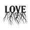 Love and Roots. Valentines Day. Vector Illustration