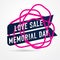 LOVE SALE Memorial Day, Icon Sale and special offer. Vector illustration.