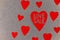 Love Sale Red Hearts On Silver Background Design