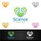 Love Science and Research Lab Logo for Microbiology, Biotechnology, Chemistry, or Education Design