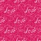 Love seamless pattern. Doodle ornamental calligraphic vignette b