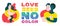 Love sees no color. Vector illustration, LGBT poster on white background