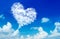 Love shape cloud