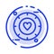 Love, Signal, Valentine, Wedding Blue Dotted Line Line Icon