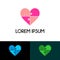 Love simple logo icon design vector.