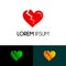 Love simple logo icon design vector.