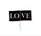Love slogan with needle and thread concept. Vector illustration varsity, graphic for t-shirt