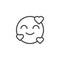 In love smiley line icon