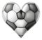 Love soccer heart