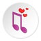 Love song icon, cartoon style