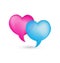 Love speech bubbles logo