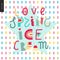 Love spring ice cream lettering