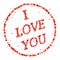 Love stamp I LOVE YOU