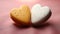 Love is a sweet celebration of romance, heart shaped cookies generated by AI