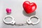 Love symbol in handcuffs