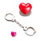 Love symbol in handcuffs isolated