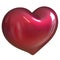 Love symbol heart shape red glossy classic. Valentine`s Day icon