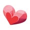 Love symbol heart shape, romance abstract illustration