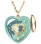 Love symbolized by gold heart shaped jewelry