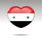 Love SYRIA symbol. Heart flag icon