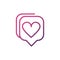 Love talk bubble network social media icon line