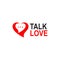 Love talk icon logo design template