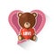 love teddy. Vector illustration decorative design