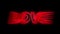 Love text zoom in vdo red neon glow 80s retro style animation