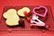 Love theme, baking heart shape shortbread cookies.