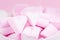 Love theme. Pink marshmallow hearts. Valentine`s day background
