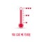 Love thermometer. You give me fever card