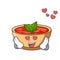 In love tomato soup character cartoon