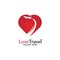 Love Travel logo vector icon design template