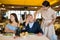 Love triangle - wife caught husband with mistress in restaurant