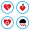 Love Troubles Rounded Vector Icons