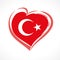 Love Turkey flag emblem
