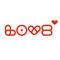 Love typography. Creative love logotype. Heart typography.