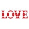 Love typography. Heart typography. Creative love logotype.