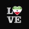 Love typography Somaliland flag design vector beautiful lettering