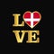 Love typography Sovereign Military order of Malta flag design vector Gold lettering